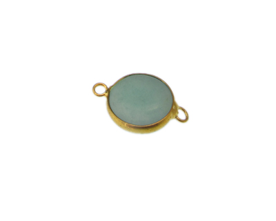 (image for) 18mm Soft Aqua Gold Gemstone Link