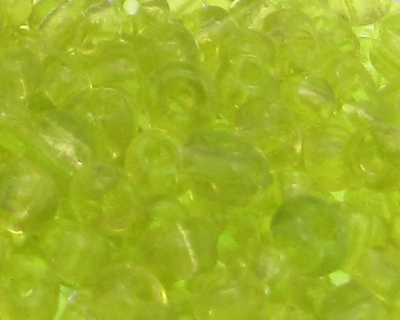 6/0 Apple Green Transparent Glass Seed Bead, 1oz. Bag