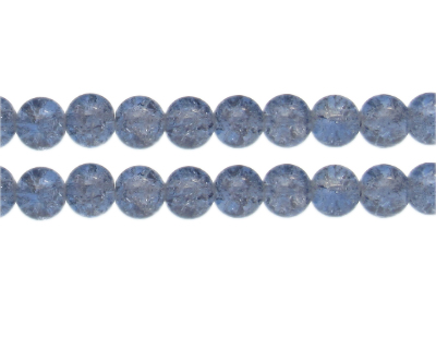 (image for) 10mm Midnight Blue Crackle Glass Beads, approx. 21 beads - Click Image to Close