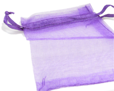 (image for) 2.75 x 3.25" Purple Organza Gift Bag - 5 bags - Click Image to Close