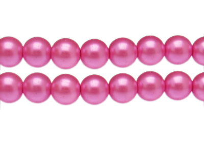 12mm Bubblegum Glass Pearl Bead, approx. 18 beads