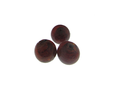 (image for) 18mm Brown Foil Lampwork Glass Bead, 3 beads - Click Image to Close