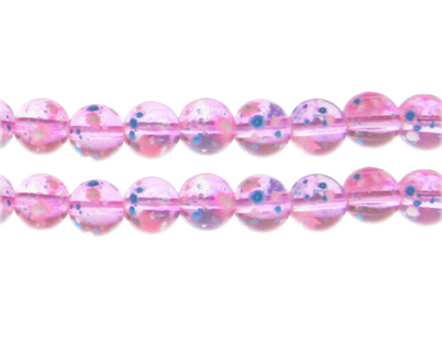 (image for) 10mm Pink Blossom Spray Glass Bead, approx. 16 beads