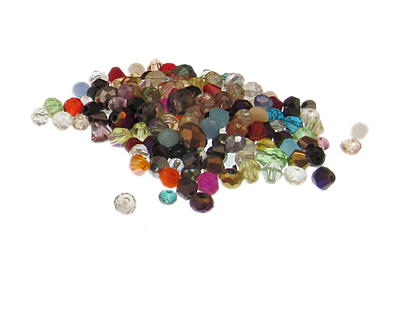 Over 200 beads: approx. 1.2oz. x 2-4mm Faceted Glass Beads