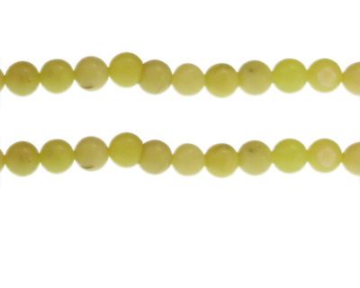 8mm Olivine Gemstone Bead, approx. 23 beads