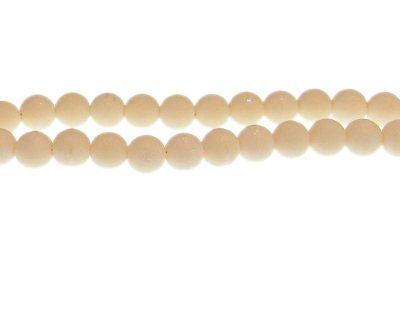 (image for) 8mm Off-White Matte Glass Bead, 20" string - Click Image to Close