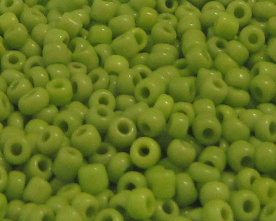 11/0 Apple Green Opaque Glass Seed Beads, 1oz. bag