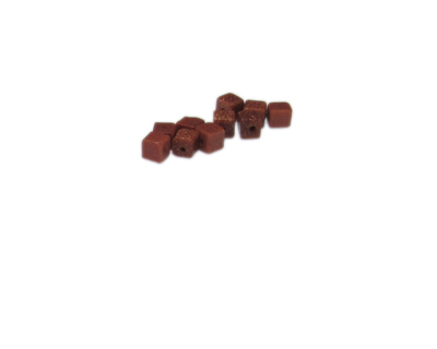 (image for) 4mm Goldstone Gemstone CubeBead, approx. 10 beads