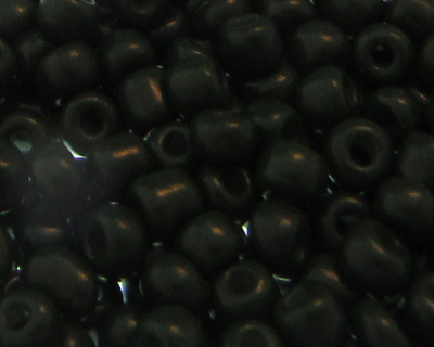 6/0 Dark Green Opaque Glass Seed Bead, 1oz. Bag