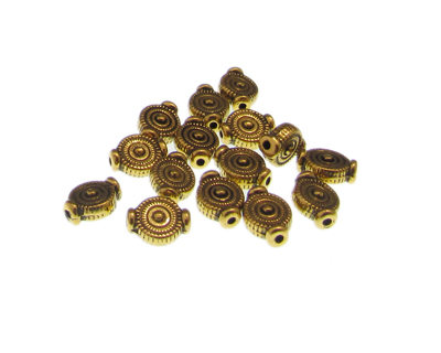 (image for) 8mm Spiral Gold Metal Spacer Bead, approx. 15 beads - Click Image to Close