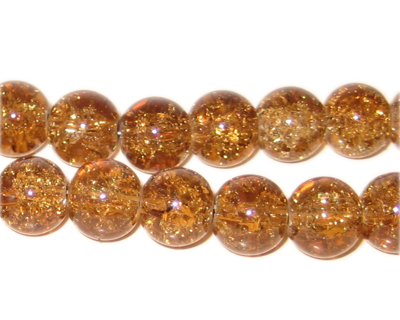 (image for) 10mm Light Brown Crackle Bead, 8" string, approx. 21 beads - Click Image to Close