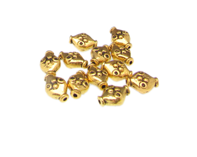 12 x 8mm Metal Gold Spacer Bead, approx. 12 beads