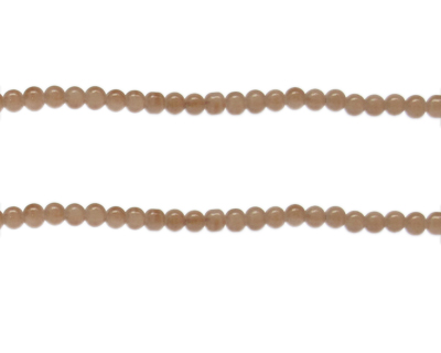 4mm Latte Jade-Style Glass Bead, approx. 100 beads