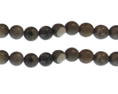 10mm Gray Gemstone Bead, approx. 20 beads