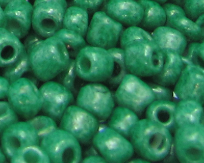 (image for) 6/0 Dark Green Opaque Glass Seed Bead, 1oz. Bag