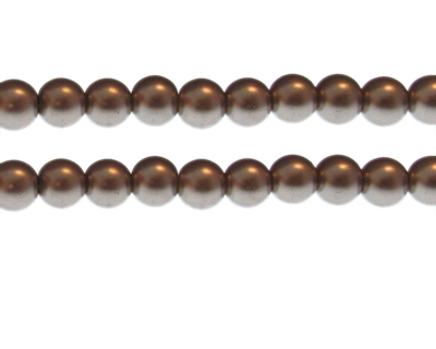 10mm Slate Glass Pearl Bead, approx. 22 beads