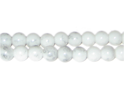 8mm Dalmation Jasper-Style Glass Bead, approx. 55 beads