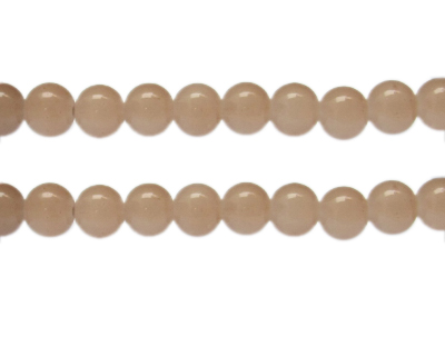 (image for) 10mm Latte Jade-Style Glass Bead, approx. 21 beads