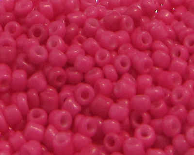 (image for) 11/0 Hot Pink Opaque Glass Seed Beads, 1oz. bag - Click Image to Close