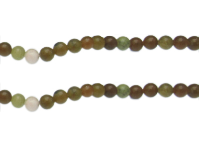 6mm Moss Green Gemstone Bead, approx. 30 beads