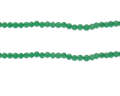 4mm Fern Jade-Style Glass Bead, approx. 100 beads