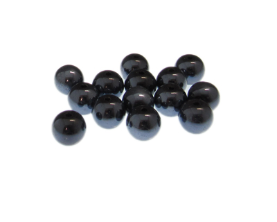 (image for) Approx. 1oz. x 10mm Gunmetal Glass Beads - Click Image to Close