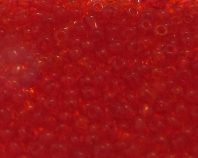 11/0 Strawberry Red Transparent Glass Seed Bead, 1oz. Bag