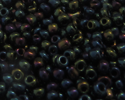 (image for) 11/0 Blue Rainbow Luster Glass Seed Bead, 1oz. Bag - Click Image to Close