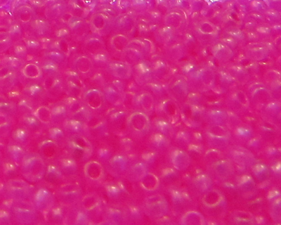 (image for) 11/0 Hot Pink Transparent Glass Seed Beads, 1oz. bag - Click Image to Close