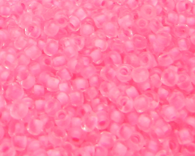 11/0 Neon Pink Transparent Glass Seed Bead, 1oz. Bag