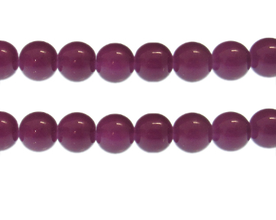 (image for) 12mm Purple Jade-Style Glass Bead, approx. 18 beads - Click Image to Close