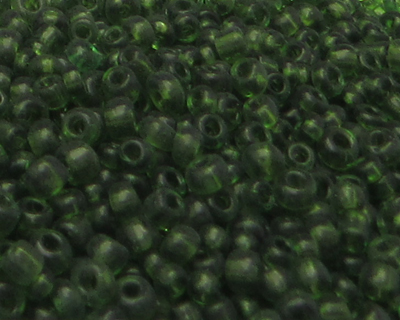 (image for) 11/0 Dark Green Transparent Glass Seed Bead, 1oz. Bag