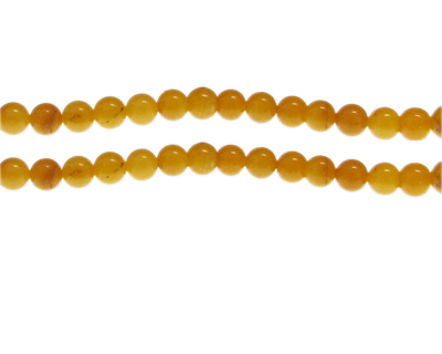 6mm Deep Yellow Gemstone Bead, approx. 30 beads