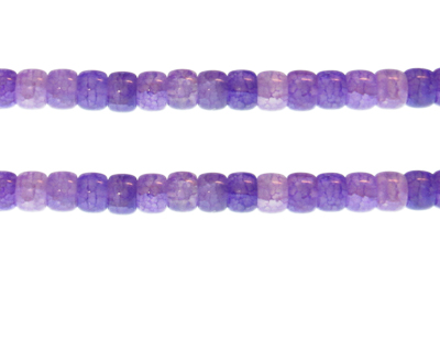 (image for) 8 x 6mm Violet Rondelle Gemstone-Style Bead, 7.5" string - Click Image to Close