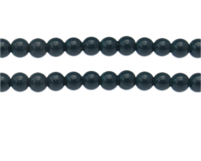 (image for) 8mm Aqua Solid Color Glass Bead, approx. 49 beads - Click Image to Close