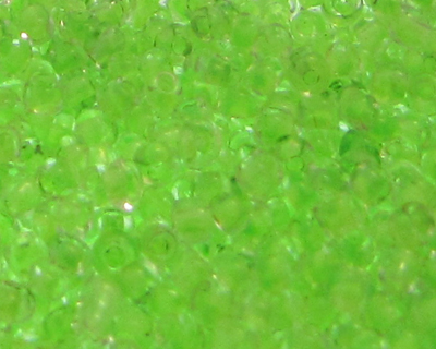 11/0 Neon Green Inside-Color Glass Seed Beads, 1oz. bag