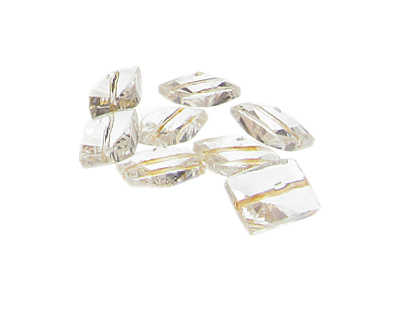 (image for) 14 x 10mm Inside-Color Vintage Rectangle Glass Bead, 8 beads - Click Image to Close