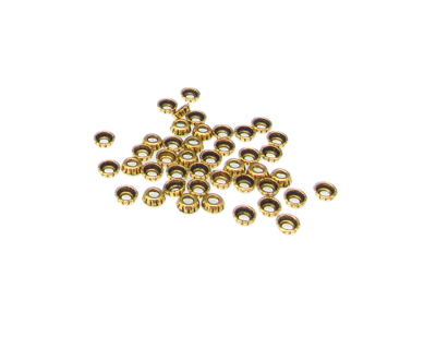 4mm Metal Gold Spacer Bead, approx. 40 beads