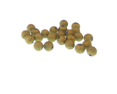 (image for) Approx. 1oz. x 6mm Gold Druzy-Style Glass Bead