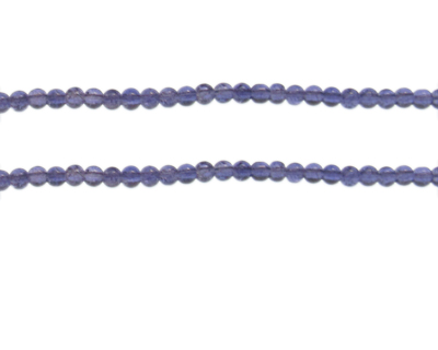 4mm Dark Violet Crackle Glass Bead, approx. 105 beads