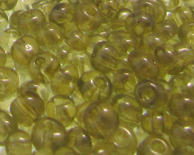 6/0 Light Gold Transparent Glass Seed Bead, 1oz. Bag