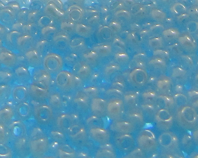 11/0 Pale Blue Ceylon Glass Seed Beads, 1oz. bag