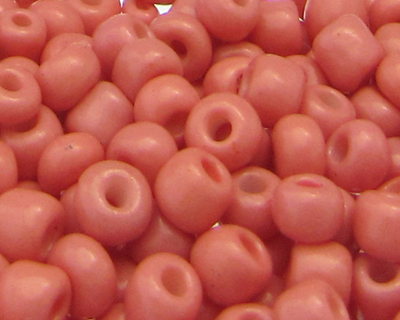 6/0 Salmon Opaque Glass Seed Beads, 1oz. bag