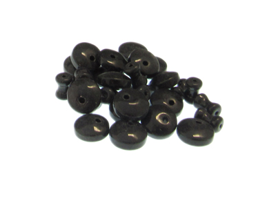 (image for) Approx. 1oz. x 10mm Black Glass Bead, top drill - Click Image to Close