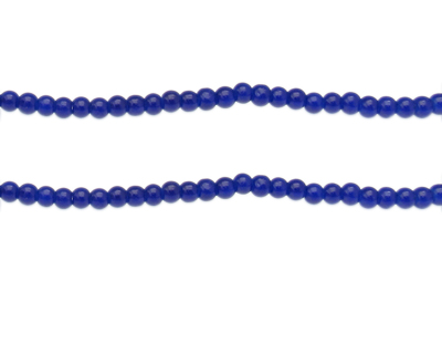4mm Lapis Jade-Style Glass Bead, approx. 110 beads
