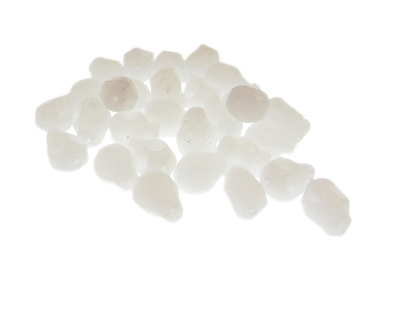 (image for) Approx. 1oz. x 10x8mm Milky White Skull Glass Beads - Click Image to Close