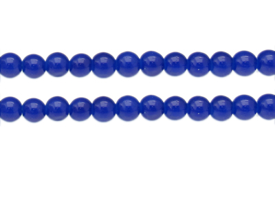 8mm Lapis Jade-Style Glass Bead, approx. 54 beads