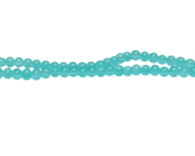 4mm Sea Aqua Jade-Style Glass Bead, approx. 107 beads