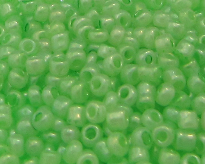 11/0 Pale Green Opaque Glass Seed Beads, 1oz. bag