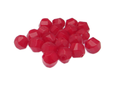 Approx. 1.5oz. x 10mm Red Faceted Glass Bead